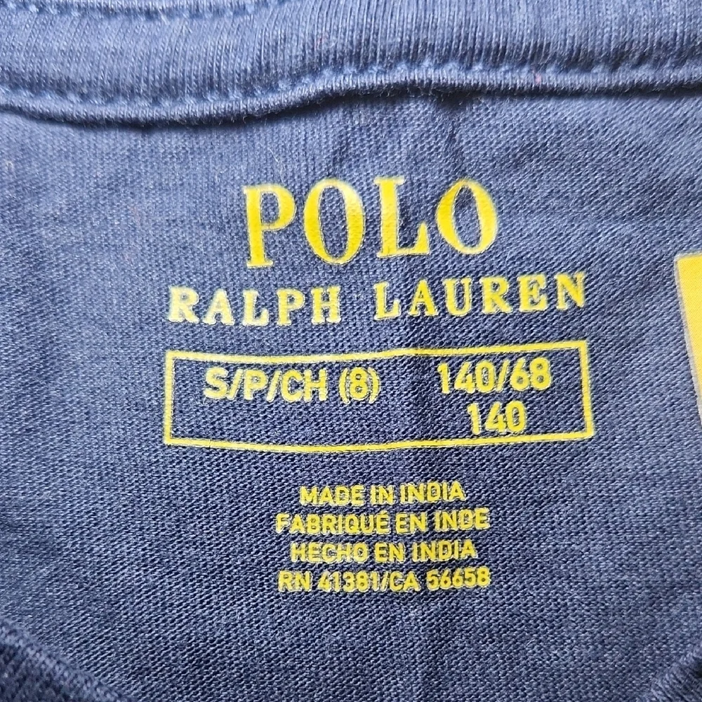Ralph Lauren Kids Navy Tee with Red Accents